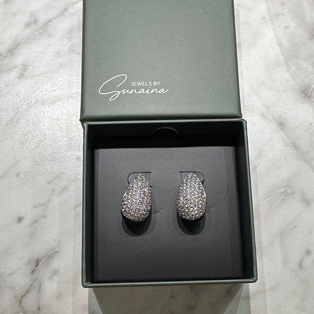 Silver Crystal Earrings